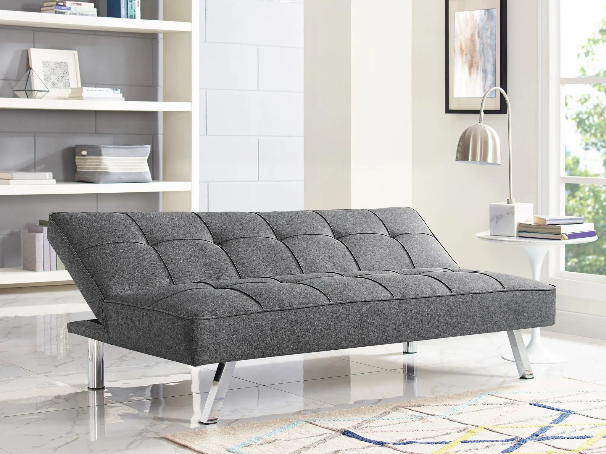 SC-CRYS3LU2012 Serta Carly Charcoal Convertible Sleeper Sofa-2