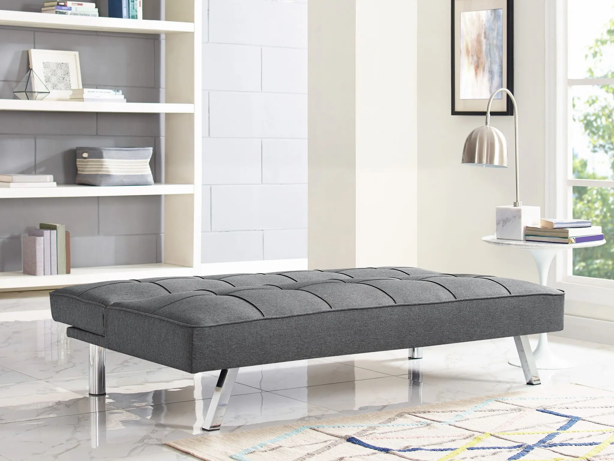 SC-CRYS3LU2012 Serta Carly Charcoal Convertible Sleeper Sofa-3