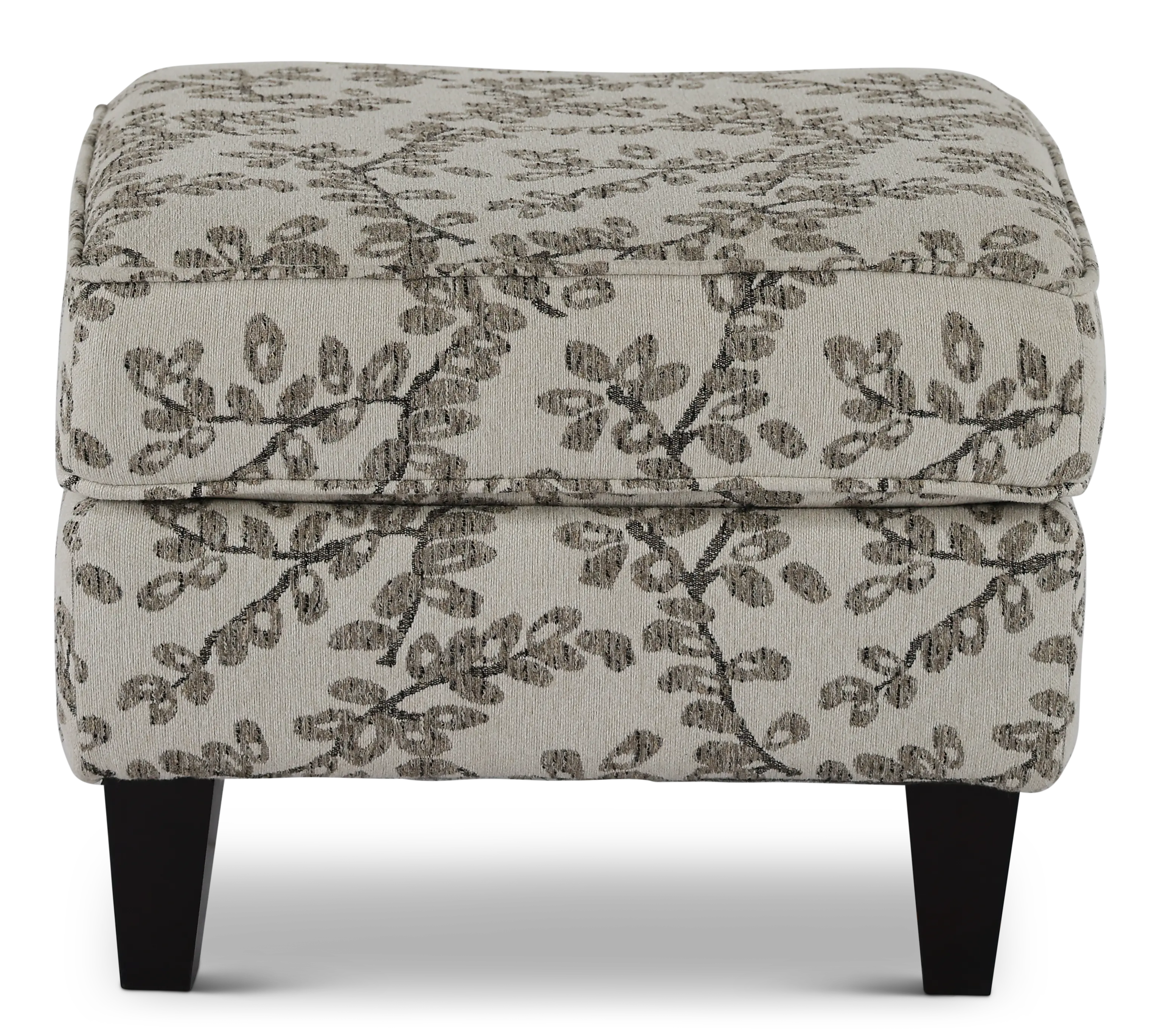 Loren Neutral Leaf-Print Ottoman-2