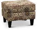 Loren Red and Green Ottoman