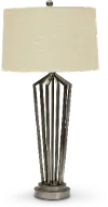 34 Inch Dark Silver Metal Table Lamp