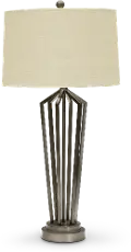 34 Inch Dark Silver Metal Table Lamp