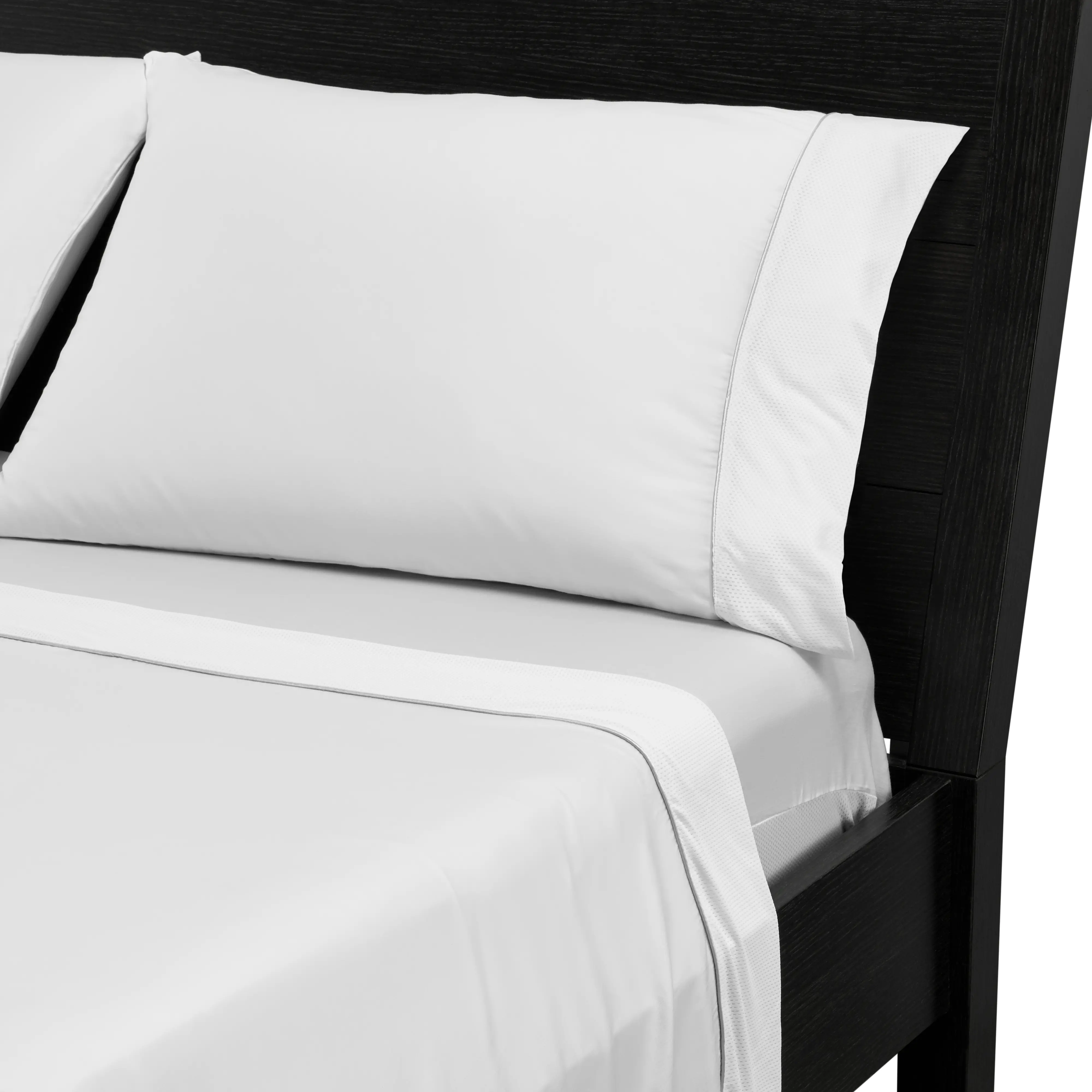BGS199309 BedGear White Hyper Cotton Split Cal-King Bed Sheets-3