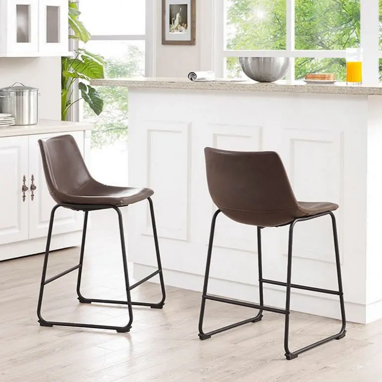 CHL26BR Slope Brown Counter Height Stool, Set of 2-2