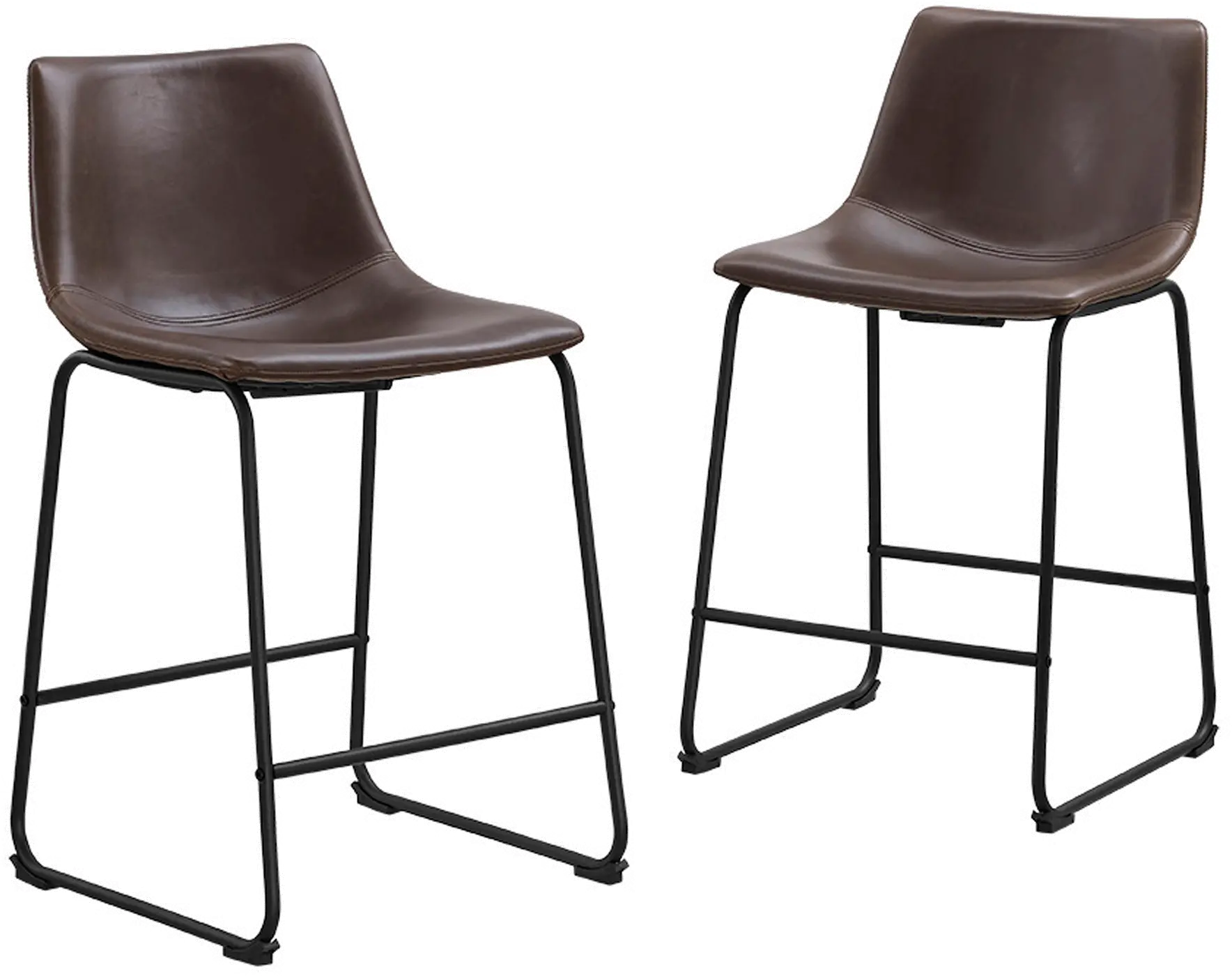 CHL26BR Slope Brown Counter Height Stool, Set of 2-1