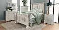 Rustic White 4 Piece King Bedroom Set - Marquis