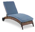 Appia Light Blue Patio Chaise Lounge