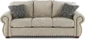 SOUSOF/DYSCAN Southport Canvas Tan Sofa