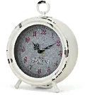 Distressed White Desk Clock - Berry Patch