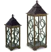 26 Inch Wood and Metal Lantern