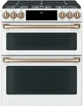 C2S950P4MW2 Cafe 7 cu ft Double Oven Dual Fuel Range - White