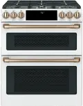 CGS750P4MW2 Cafe 7 cu ft Double Oven Gas Range - White