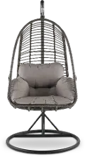 Metal Wicker Outdoor Hanging Chair with Cushion