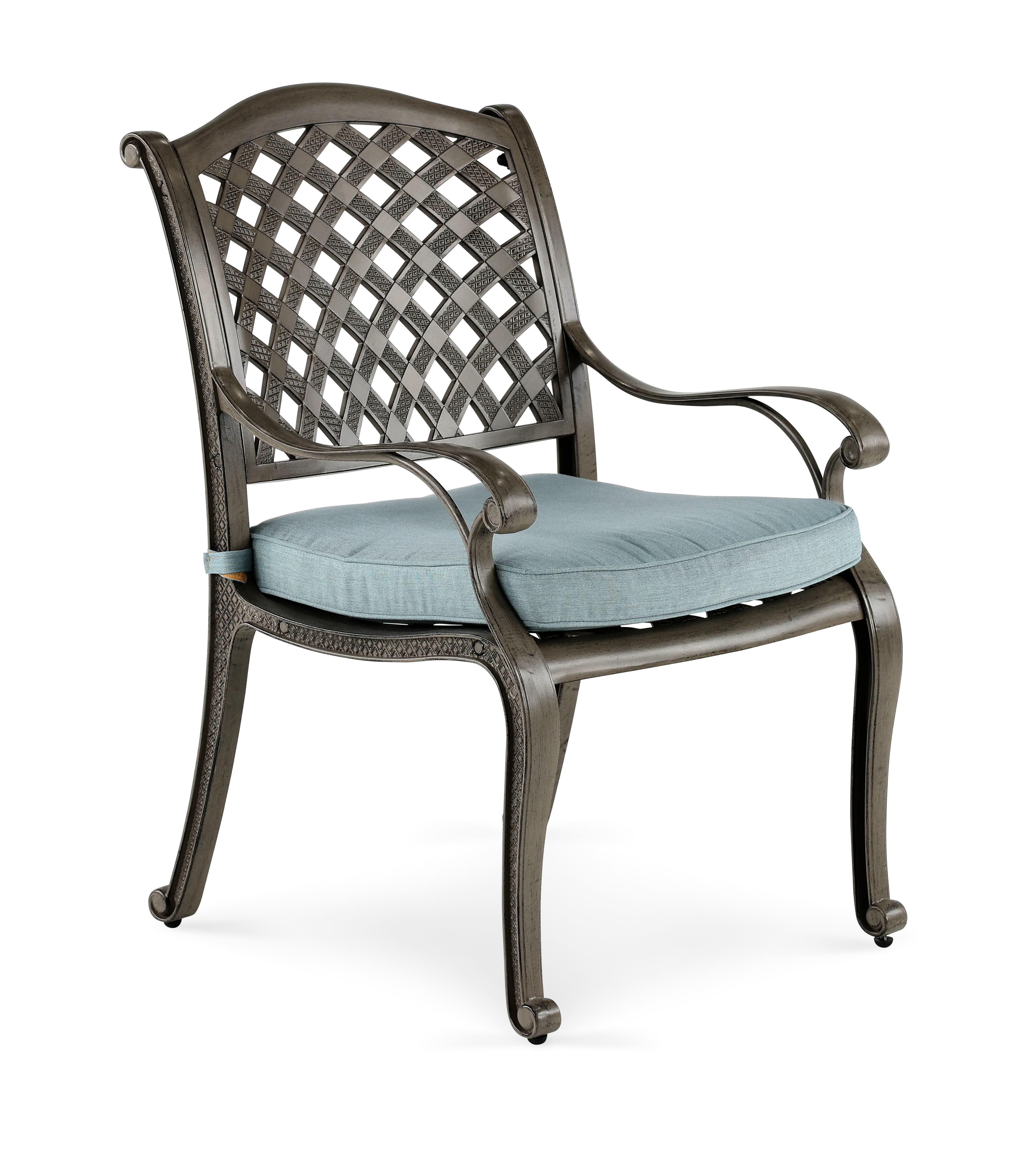 Macan Gray and Blue Patio Dining Chair-1