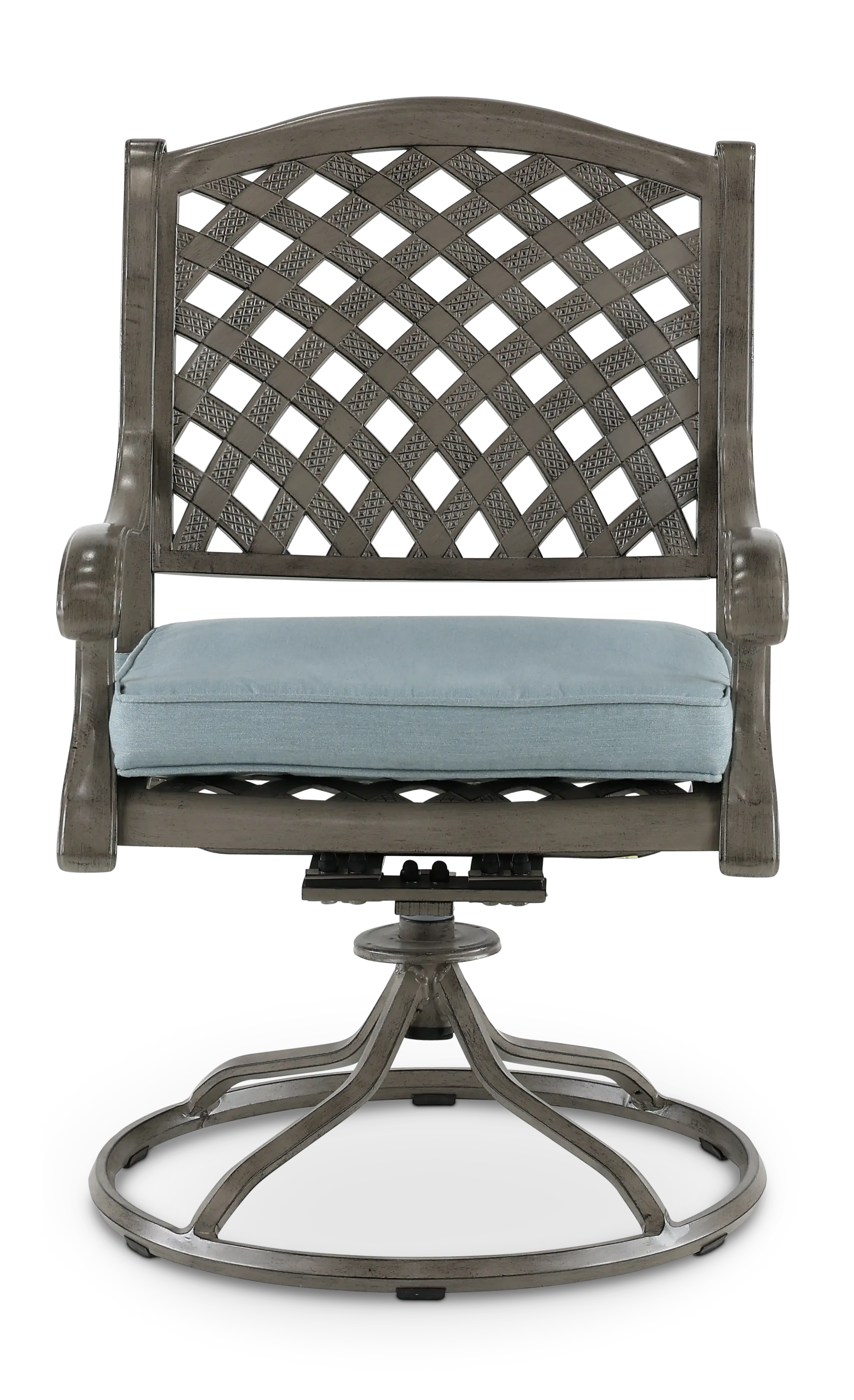 Macan Gray and Blue Swivel Rocking Patio Chair-2