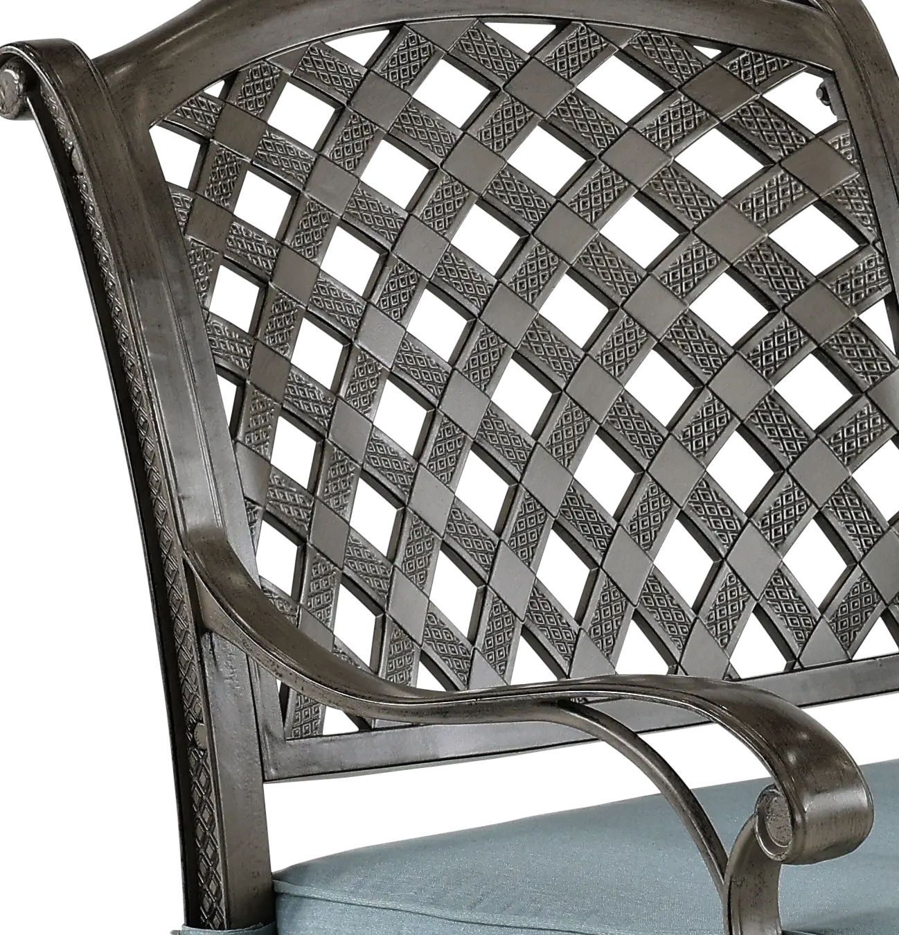 Macan Gray and Blue Swivel Rocking Patio Chair-6