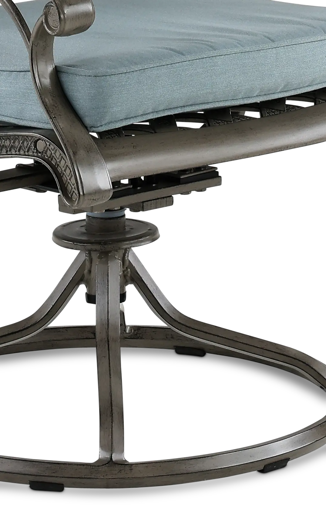 Macan Gray and Blue Swivel Rocking Patio Chair-7