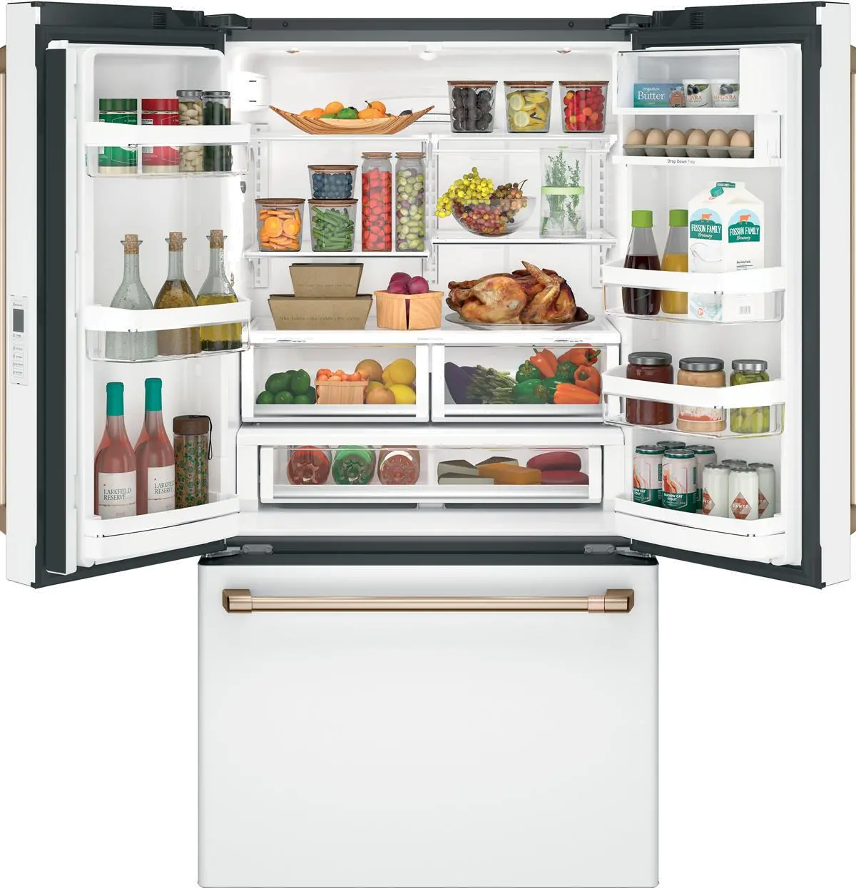 CWE23SP4MW2 Cafe 23.1 cu ft French Door Refrigerator - Counter Depth Matte White-3