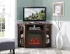 W48FPCRTB Corner 48 Inch Fireplace TV Stand - Walker Edison