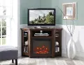 W48FPCRTB Corner 48 Inch Fireplace TV Stand - Walker Edison