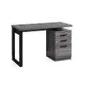 Gray and Black Small Office Desk