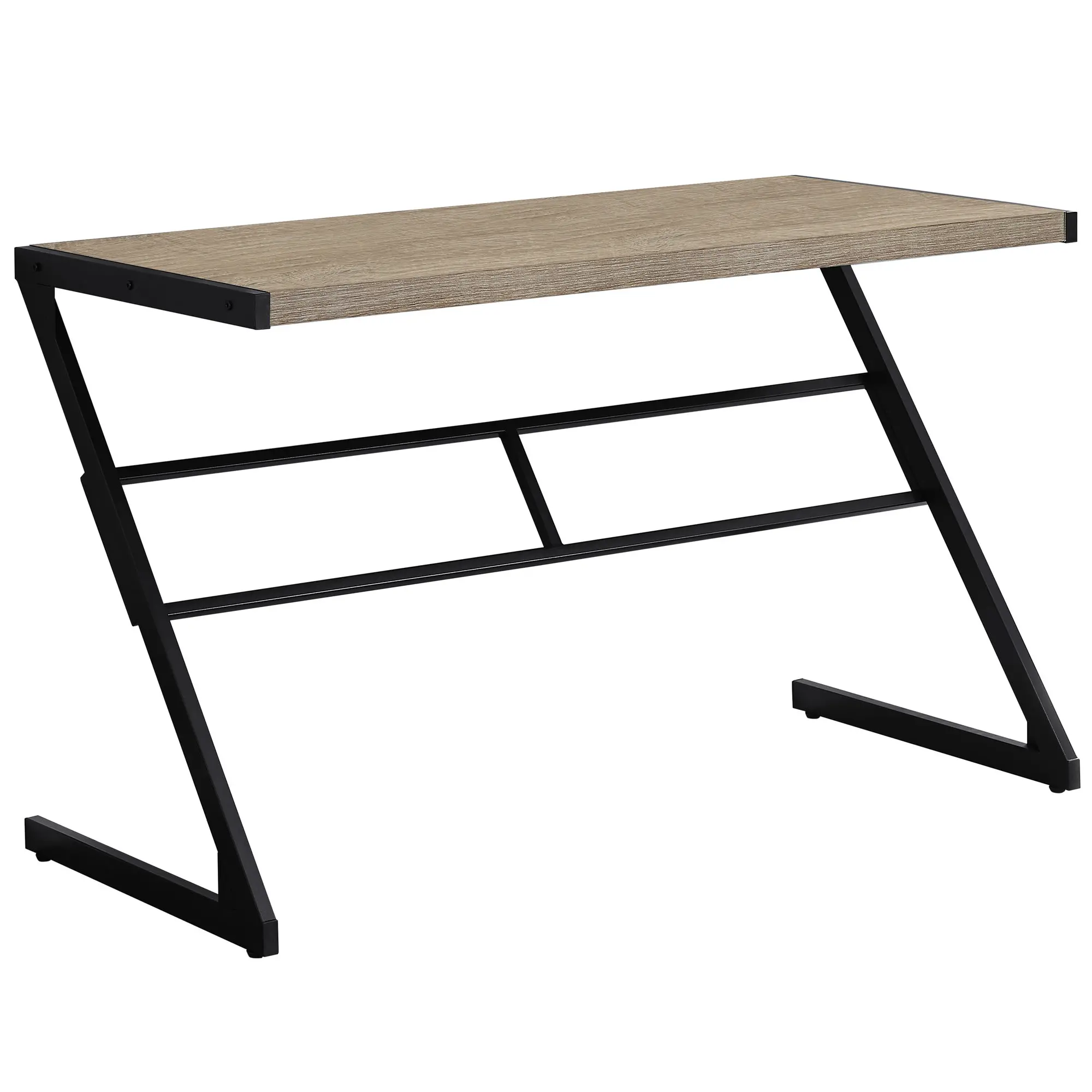 Taupe and Black Metal Writing Desk-2