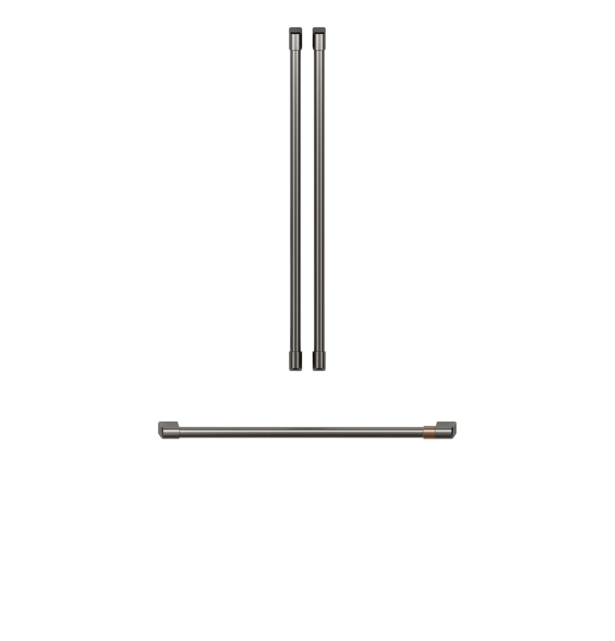 CXLB3H3PMBT Café French Door Refrigerator Handle Kit in Brushed Black-1