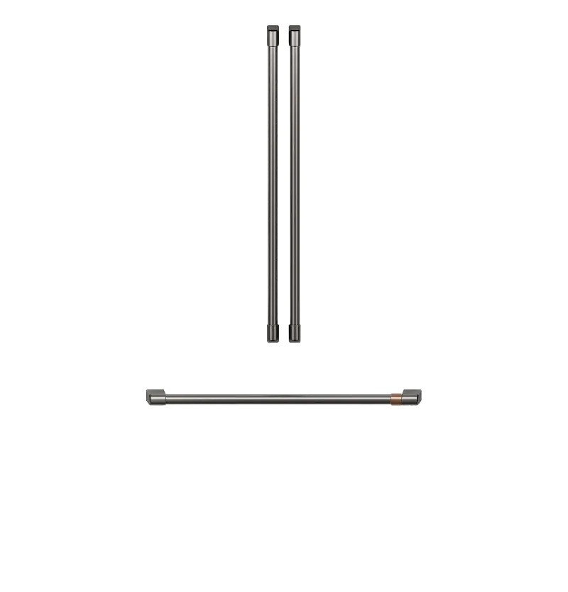 Café French Door Refrigerator Handle Kit in Brushed Black