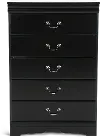 Huey Vineyard Black Chest of Drawers