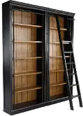 Toulouse 3 Piece Two Tone Brown Bookshelf Wall