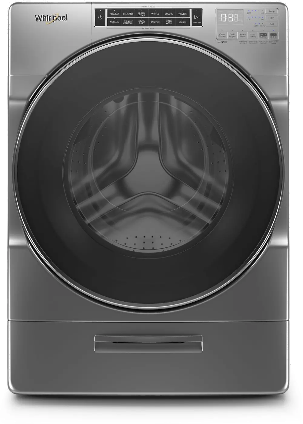 WFW862CHC Whirlpool Closet-Depth Front Load Washer with XL Dispenser - 4.3 cu. ft. Chrome-1