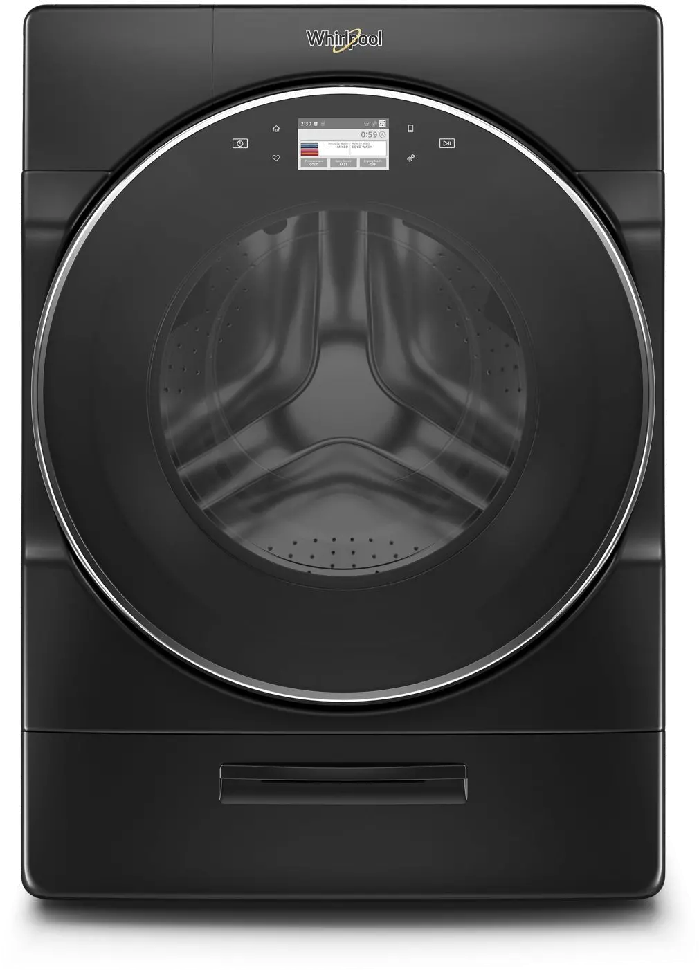 WFW9620HBK Whirlpool Smart Front Load Washer with XL Plus Dispenser - 5.0 cu. ft. Black-1