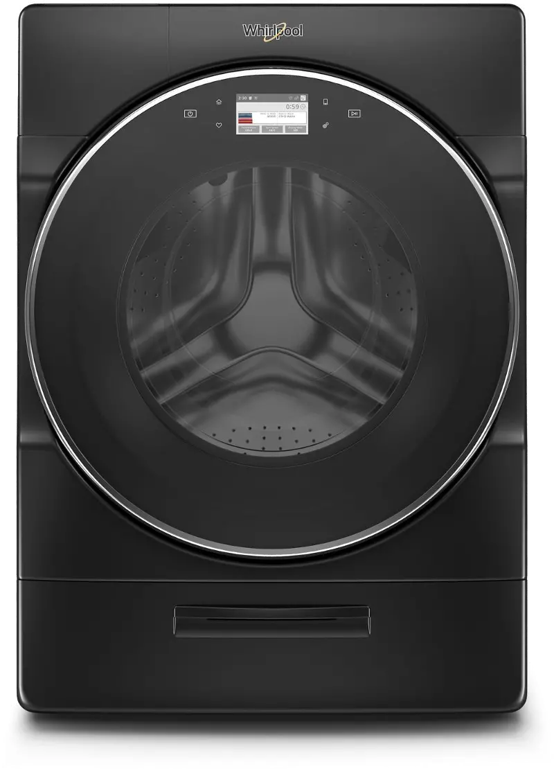 Whirlpool Smart Front Load Washer with XL Plus Dispenser - 5.0 cu. ft. Black