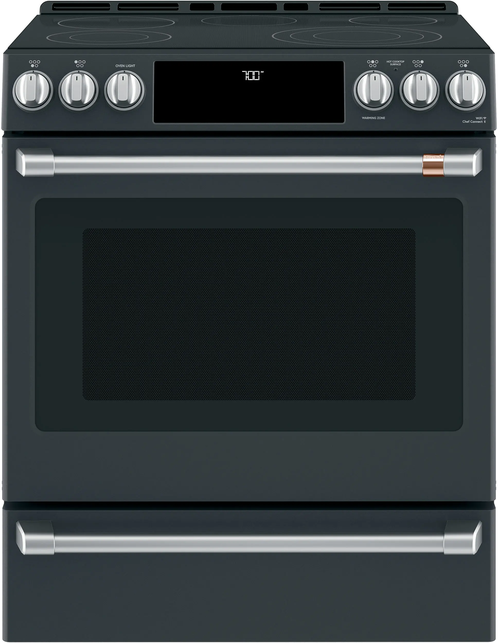 CXFCEHKPMSS Cafe Electric Range Accessory Kit with 2 Handles and 6 Knobs in Brushed Stainless Steel-2