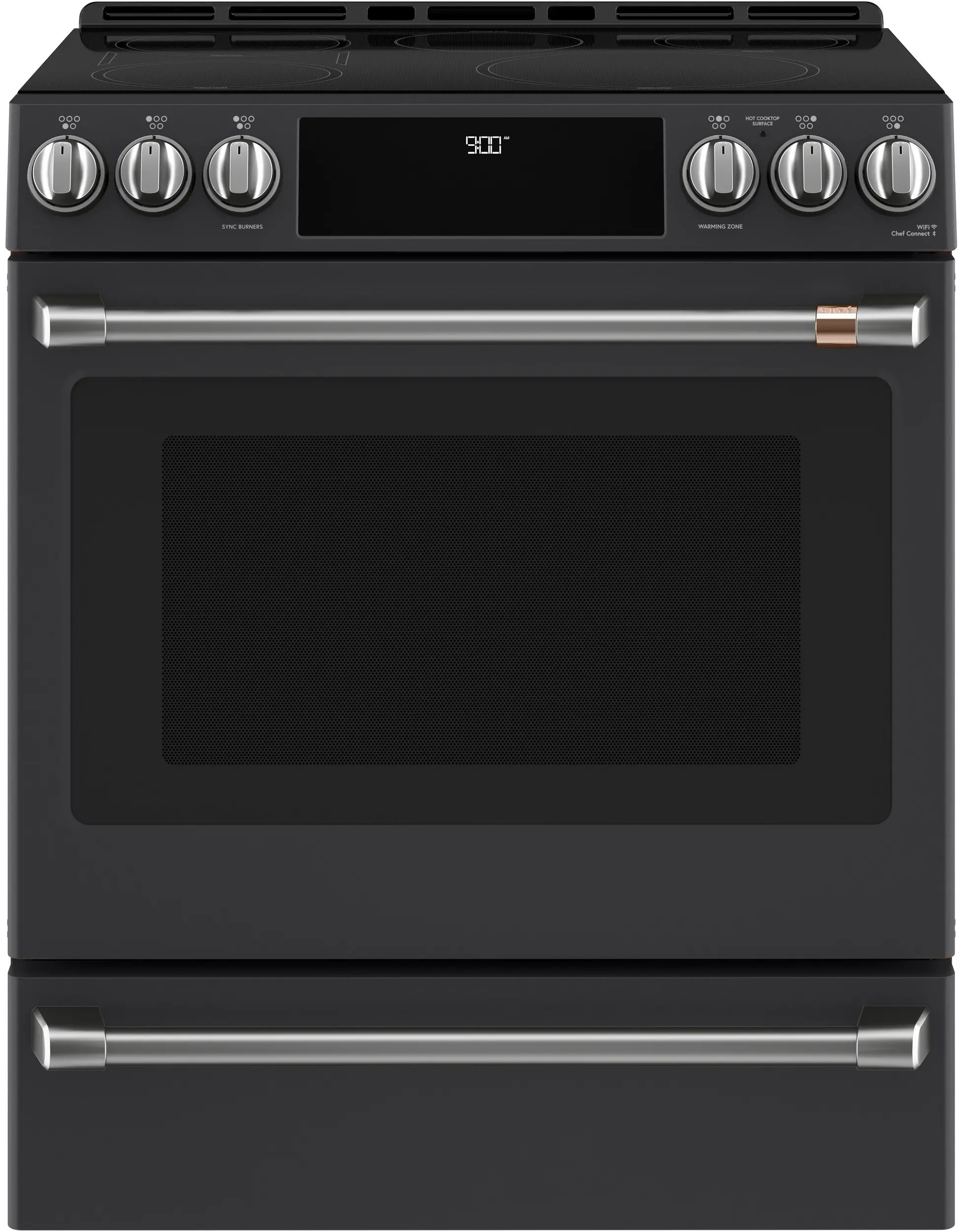 CXFCHHKPMSS Cafe Electric Range Handle (2) and Knob Kit (6) in Brushed Stainless Steel-2