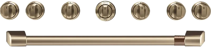 Café Gas Range Handle and Knob Kit in Brushed Bronze