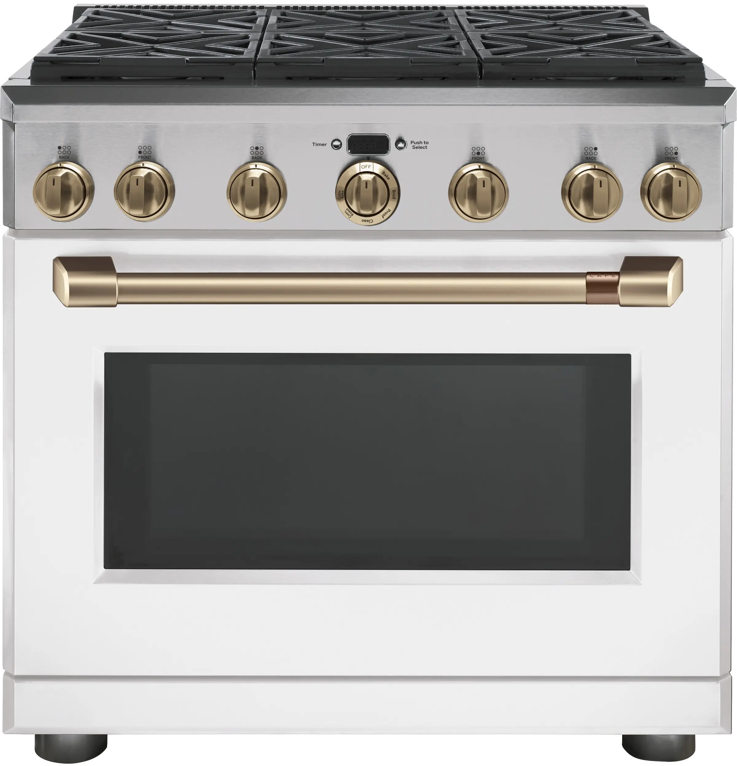 CXPR6HKPMBZ Café Gas Range Handle and Knob Kit in Brushed Bronze-2