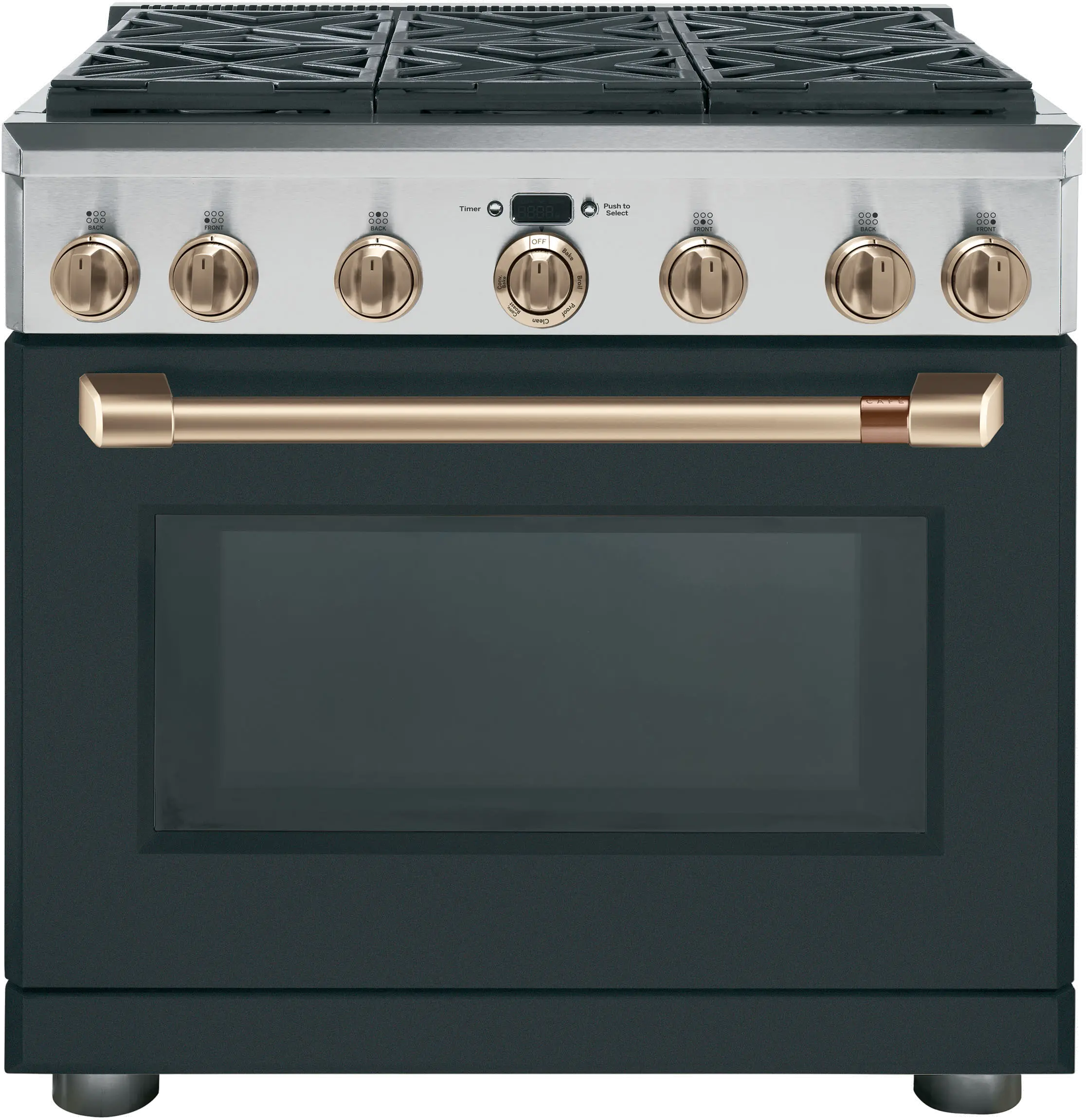 CXPR6HKPMBZ Café Gas Range Handle and Knob Kit in Brushed Bronze-3