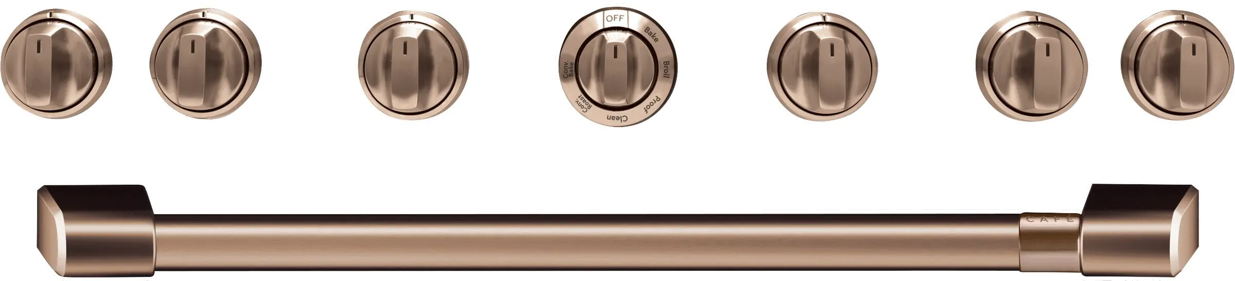 CXPR6HKPMCU Café Gas Range Handle and Knob Kit in Brushed Copper-1