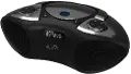 IBC233B/BT-BOOM-BOX iLive Boombox with Top Load CD and FM Radio - Titanium Dark Silver