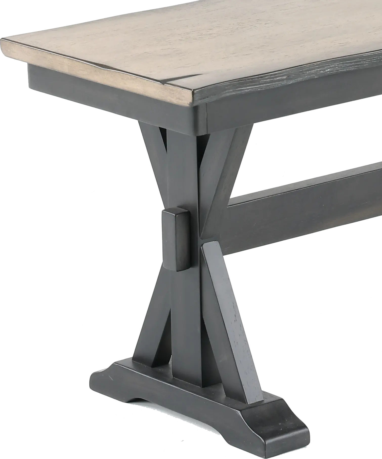 Orlando Sand and Black Dining Bench-2