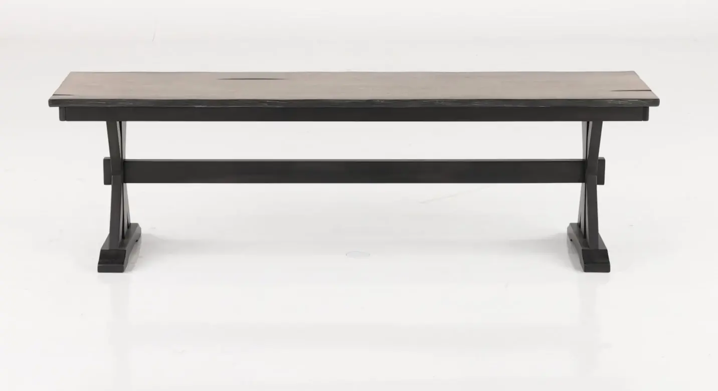 Orlando Sand and Black Dining Bench-6
