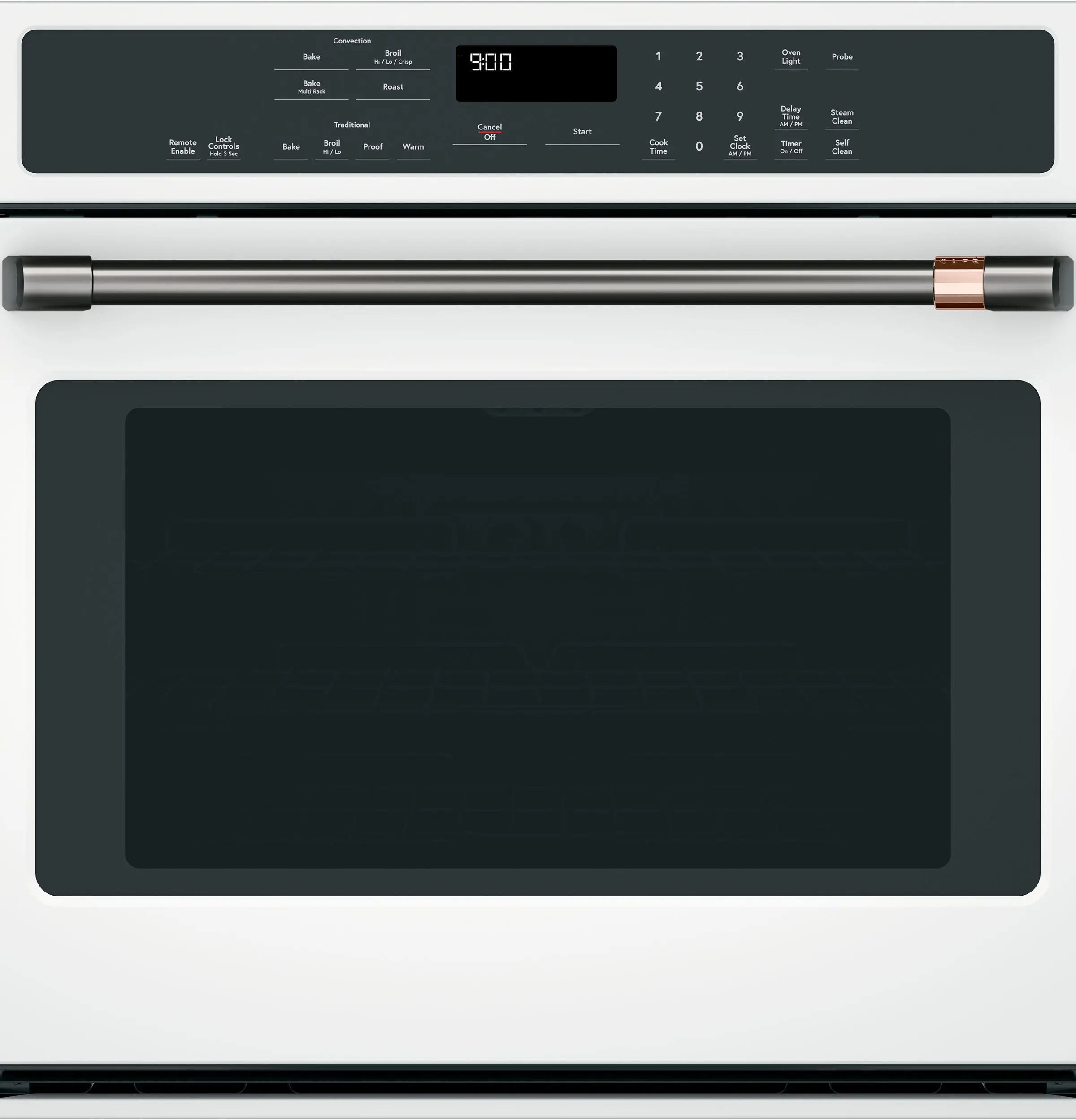 CXWS0H0PMBT Cafe Brushed Black Bar Handle Kit for Single Wall Oven-3