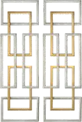 Assorted Antique Gold and Silver Leaf Metal Wall Panel