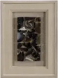 Cool Blue and Tan Natural Agate Shadow Box Wall Art