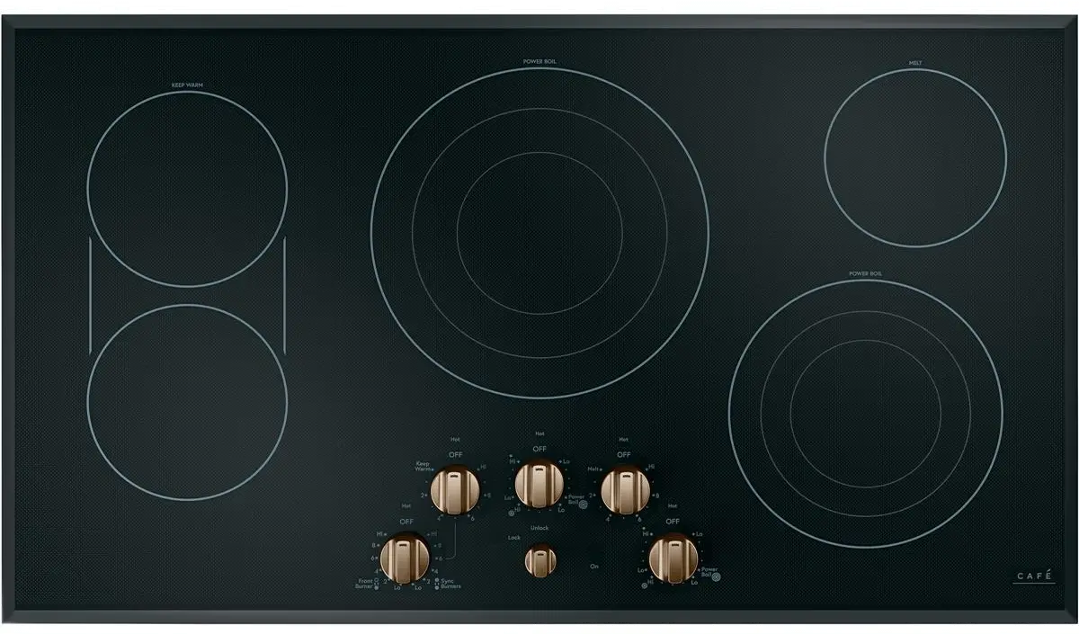 CXCE1HKPMBZ Café 5 Electric Cooktop Knobs in Brushed Bronze-3