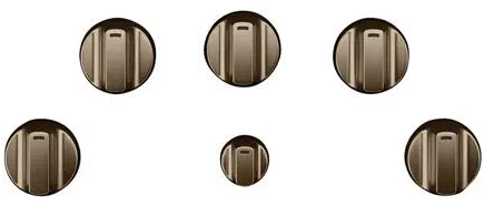 CXCE1HKPMBZ Café 5 Electric Cooktop Knobs in Brushed Bronze-4