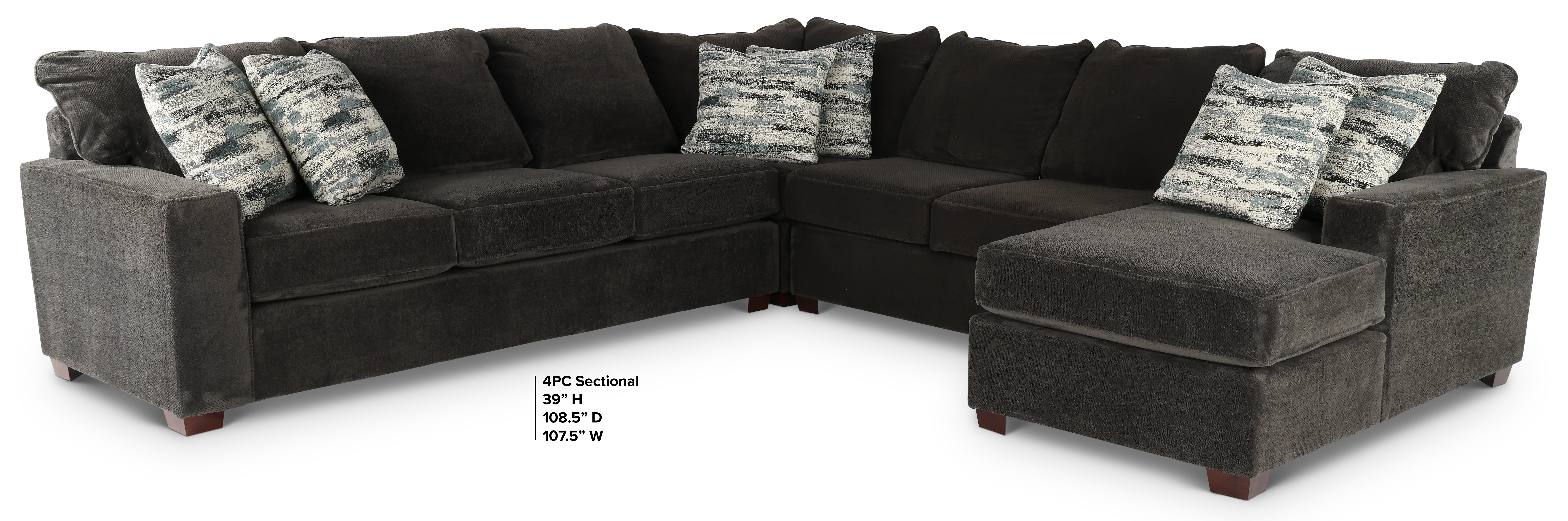 4PC/AUTUMN/STRG/OP1 Autumn Dark Gray 4-Piece Sectional-3