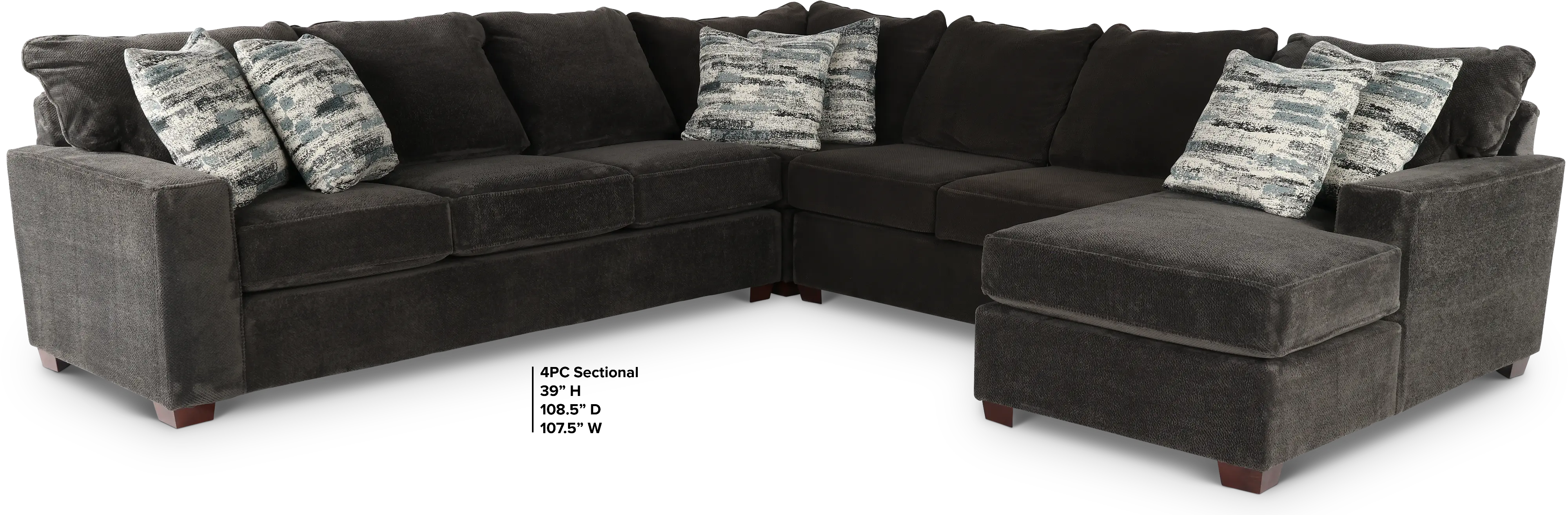 4PC/AUTUMN/STRG/OP1 Autumn Gray 4 Piece Sectional-3
