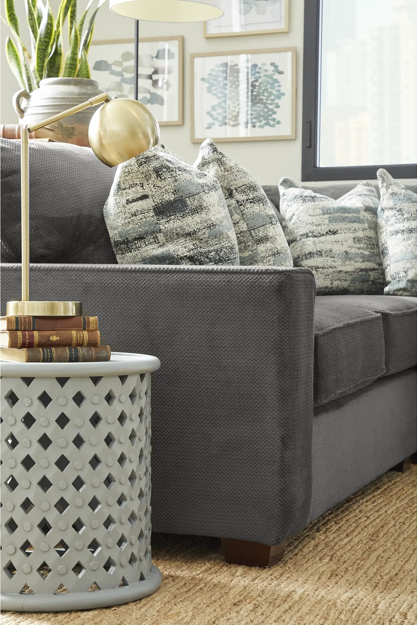 4PC/AUTUMN/STRG/OP2 Autumn Gray 4 Piece Sectional-2